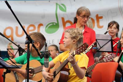 Kinder im Projekt Klasse: Musik für Bandenburg
